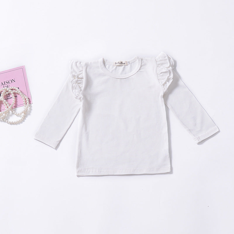 Girls Frill Long Sleeve T-Shirt