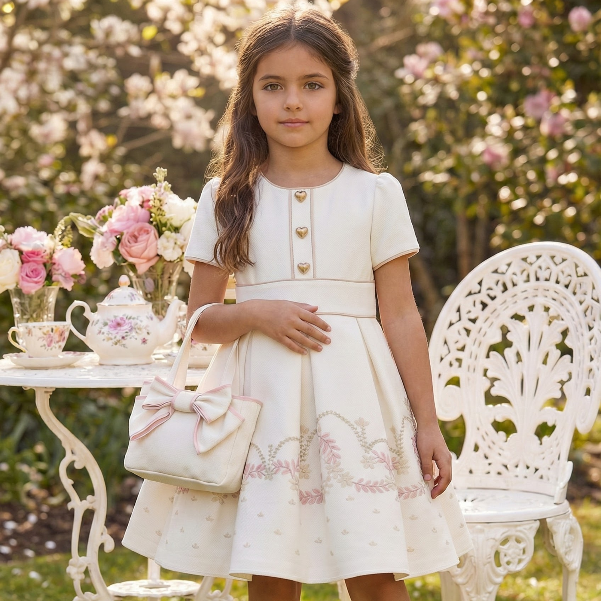 Soft Heart Girls Dress-0