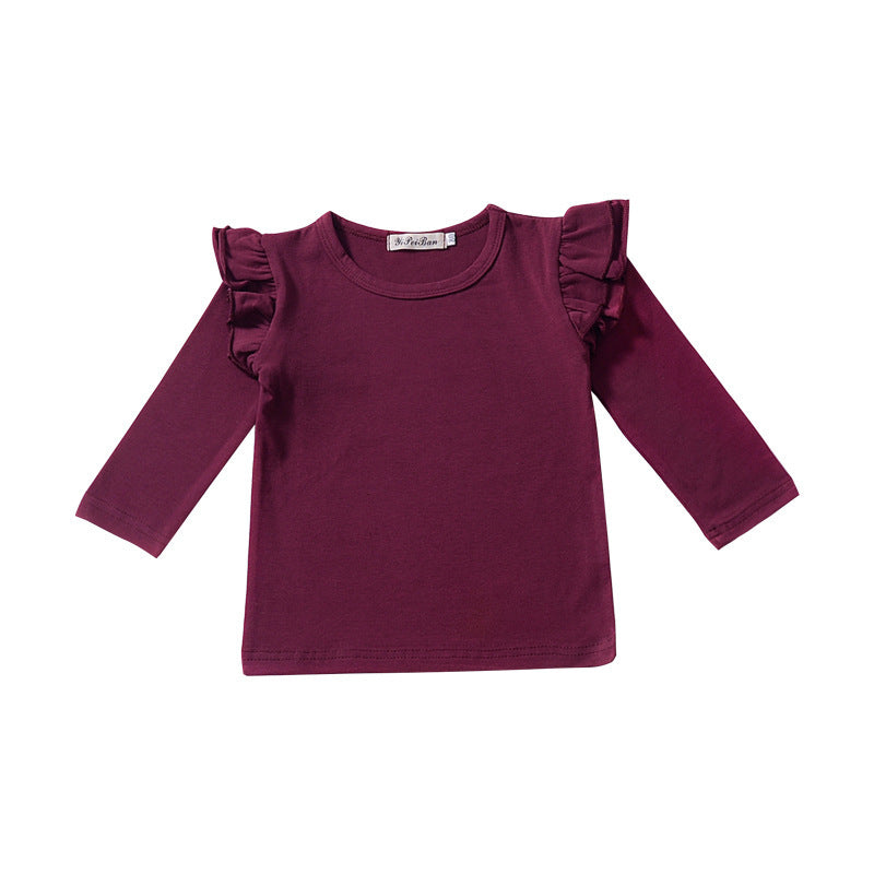 Girls Frill Long Sleeve T-Shirt