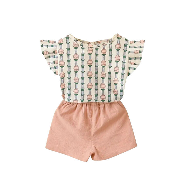 Flower Boom Girl Pants Set