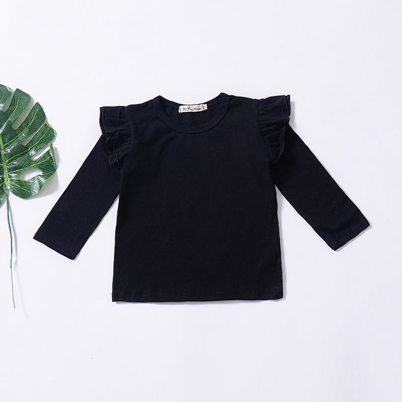 Girls Frill Long Sleeve T-Shirt