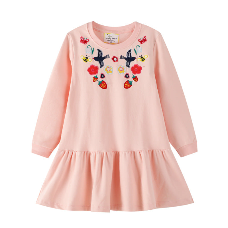 Pink Princess Embroided Dress
