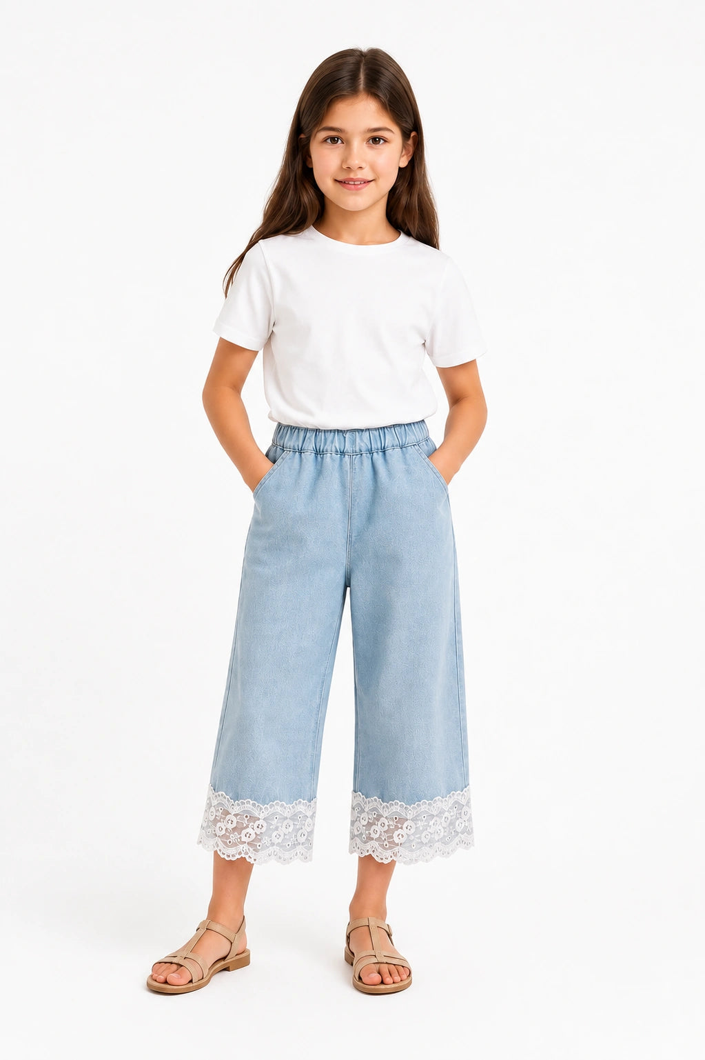Lace & Blue Patchwork Denim