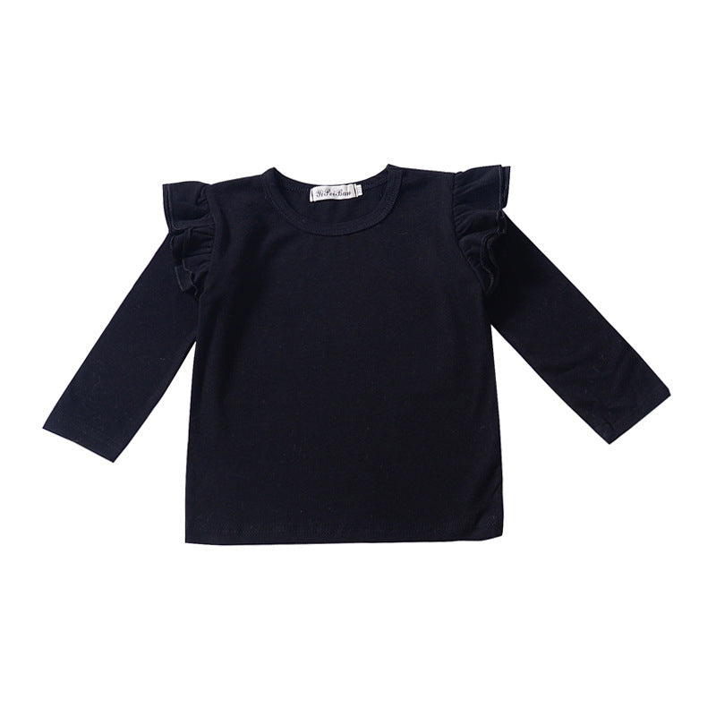 Girls Frill Long Sleeve T-Shirt