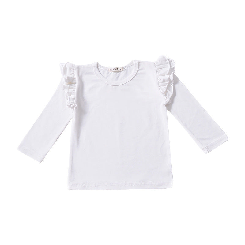 Girls Frill Long Sleeve T-Shirt