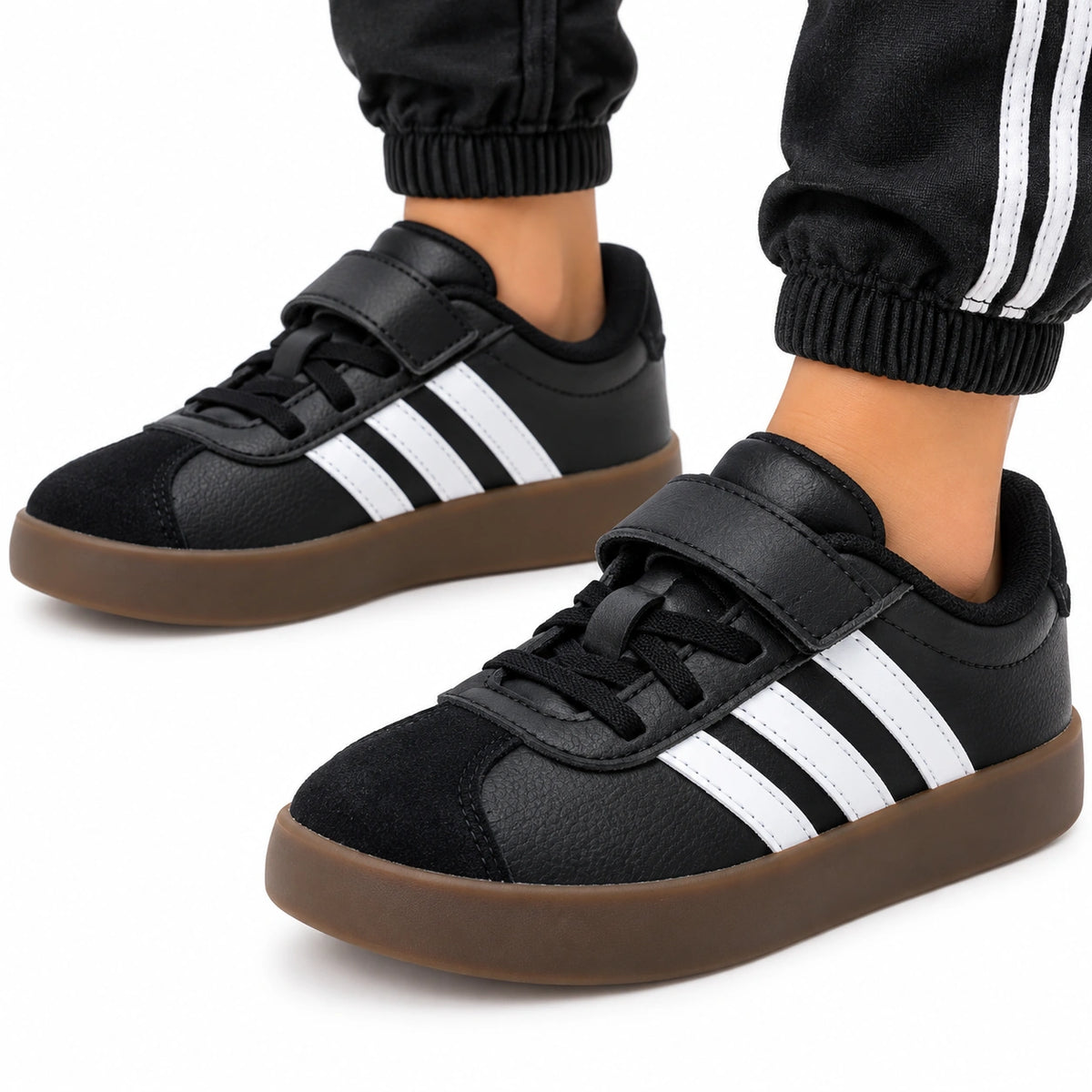 adidas KIDS VL Court 3.0 Elastic Lace Sneaker