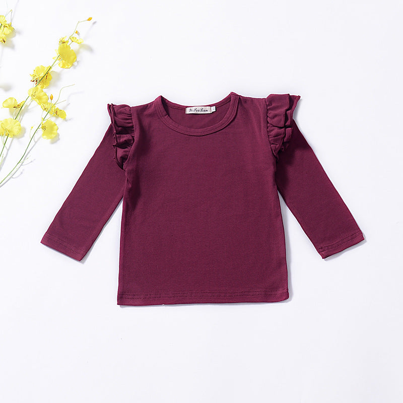 Girls Frill Long Sleeve T-Shirt