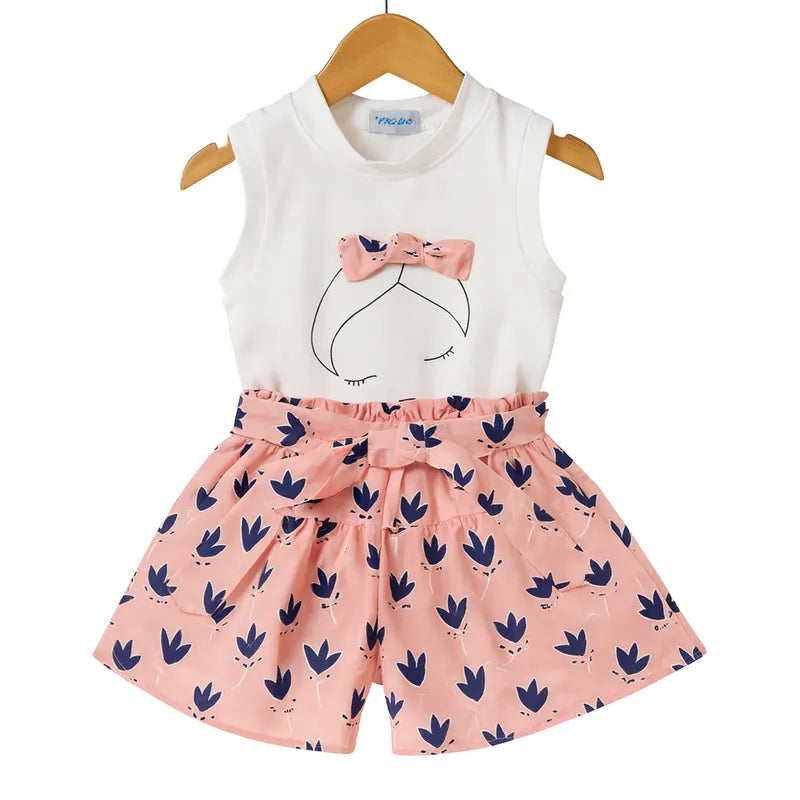 Flower Boom Girl Pants Set