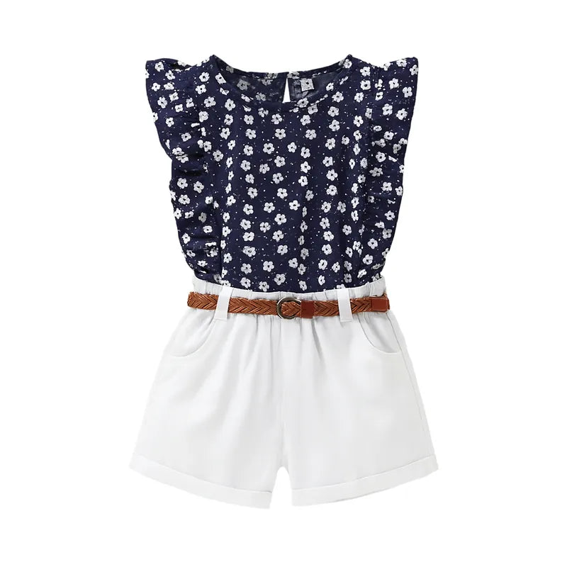 Flower Boom Girl Pants Set