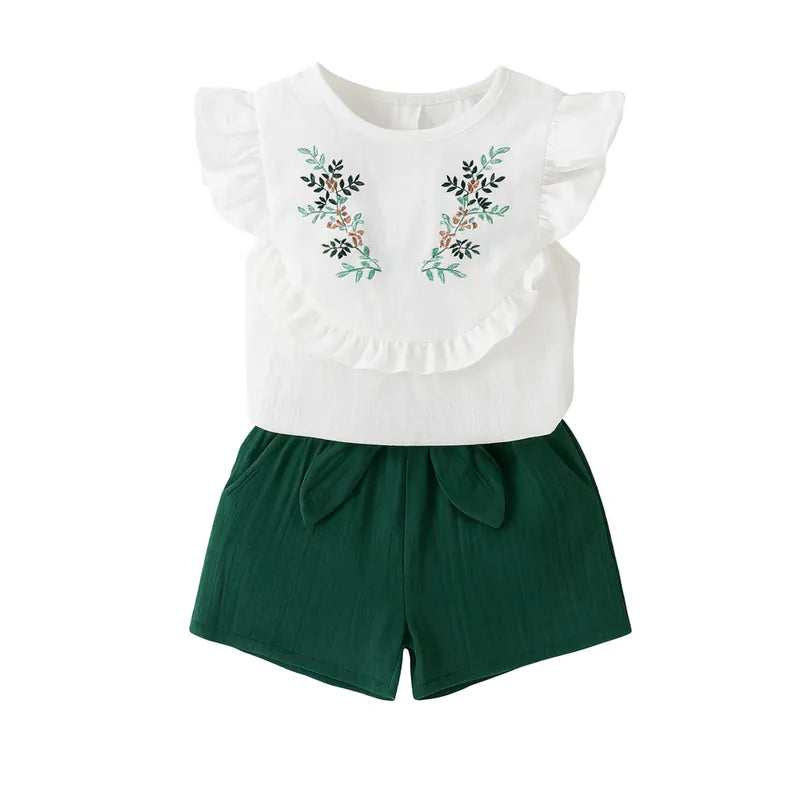 Flower Boom Girl Pants Set