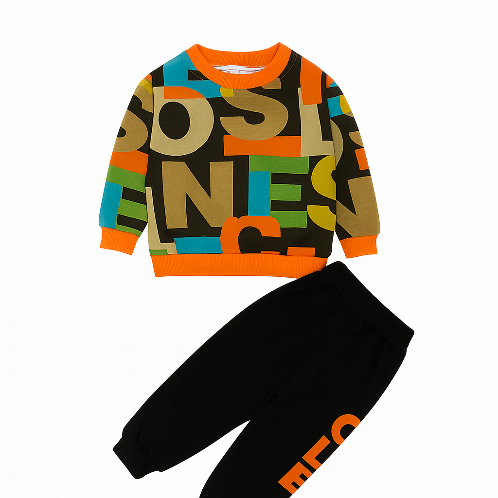Spring children's clothing boy and girl suit two-piece cartoon sweater