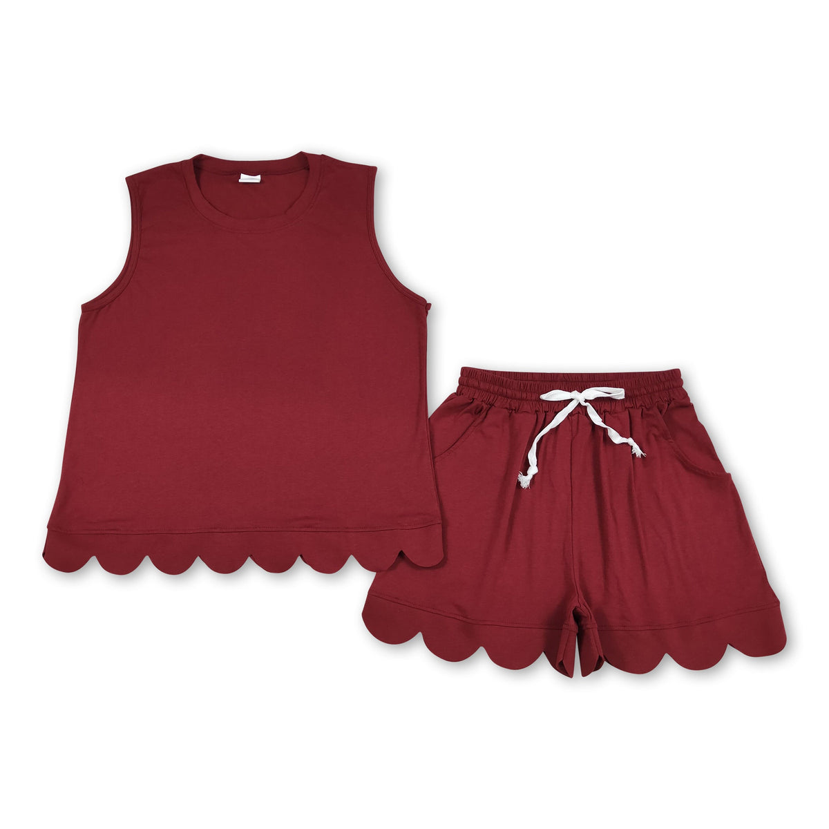 Bordeaux Heirloom Shorts Set