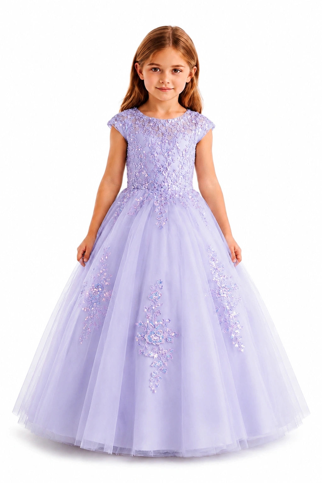 Royal Aurora Sequin Cascade Gown