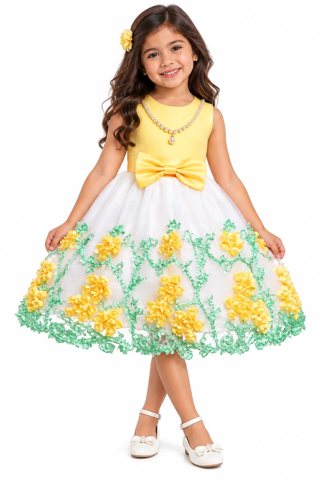 Golden Bloom Princess Gown