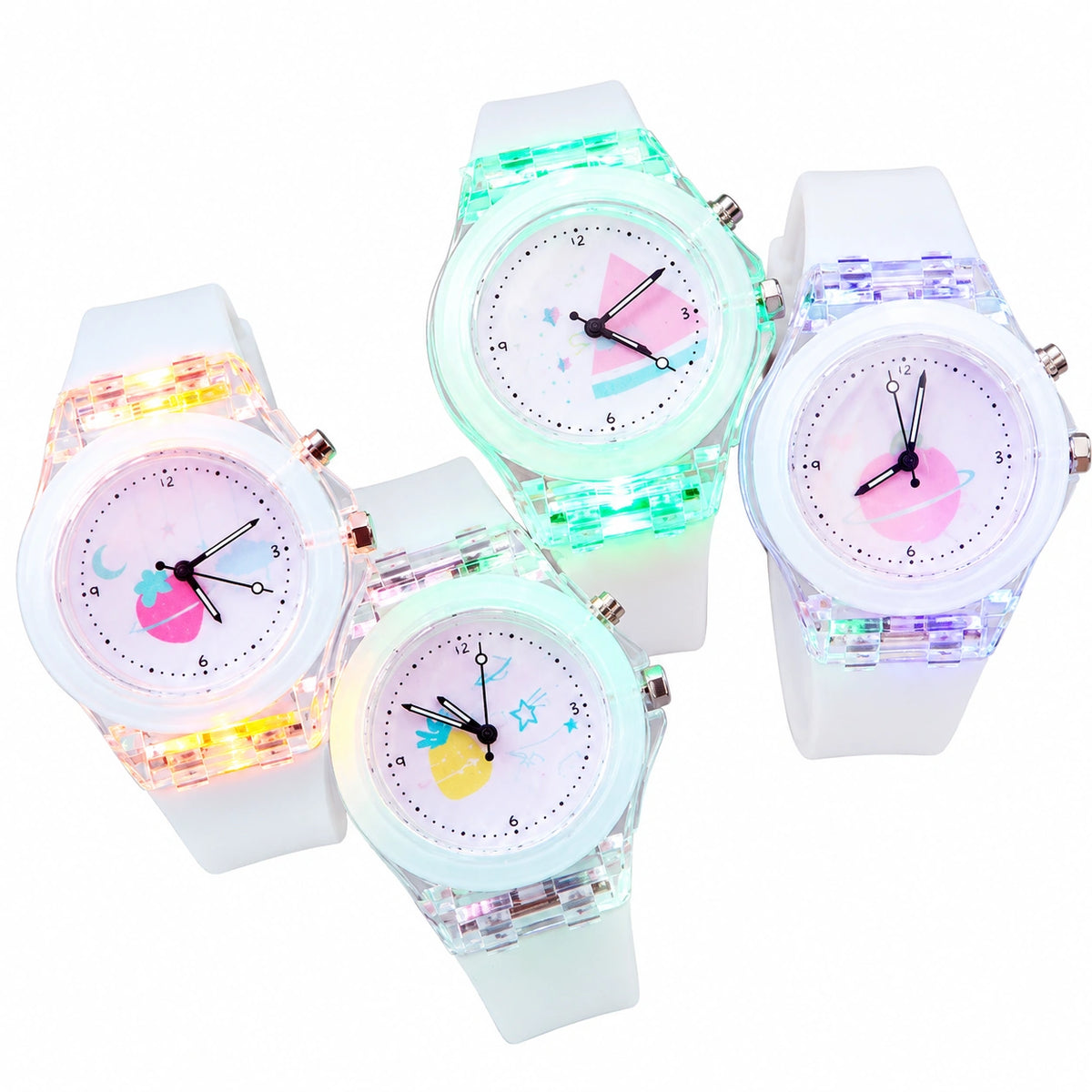 Aurora Glow Silicone-Strap Watch