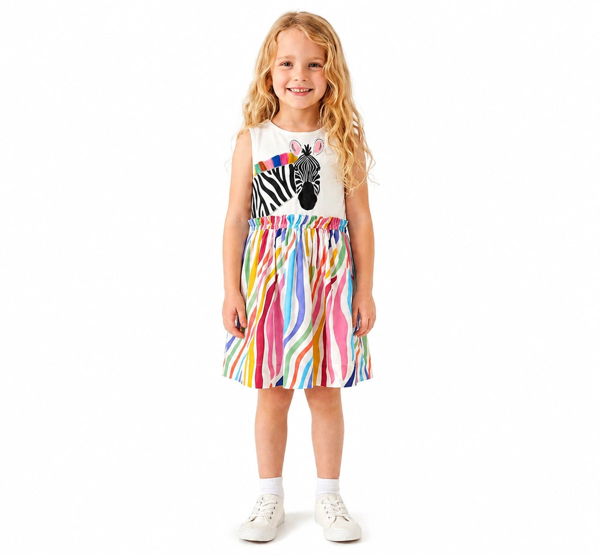Zebra Reverie Rainbow Dress