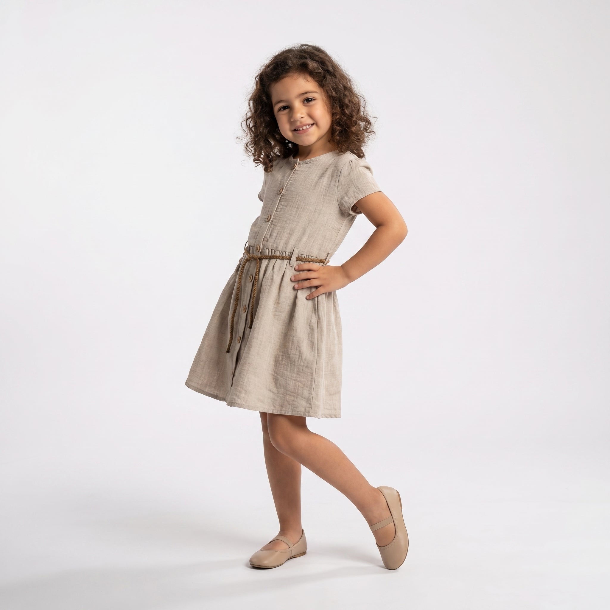 Comfy Elegance Girls Cotton Dress-0