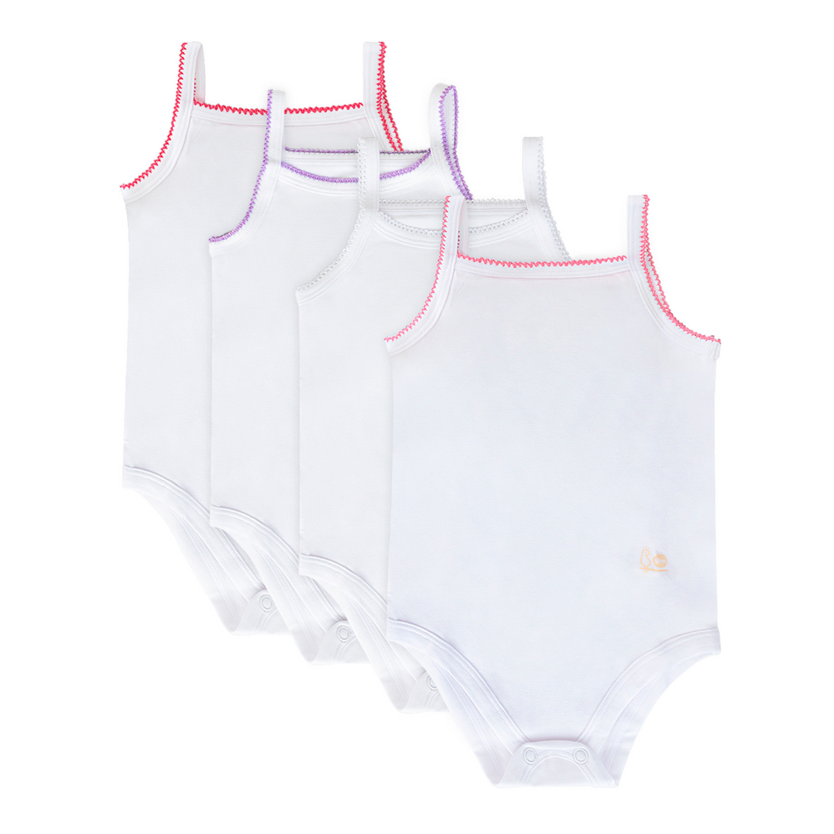 Little Cloud Cotton Bodysuits - 4 Pack
