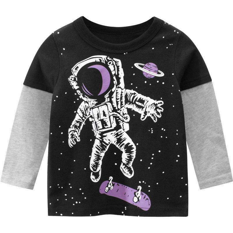 Boys Long Sleeve T-shirt Children's Clothing Baby Tops - fashionfairapparel