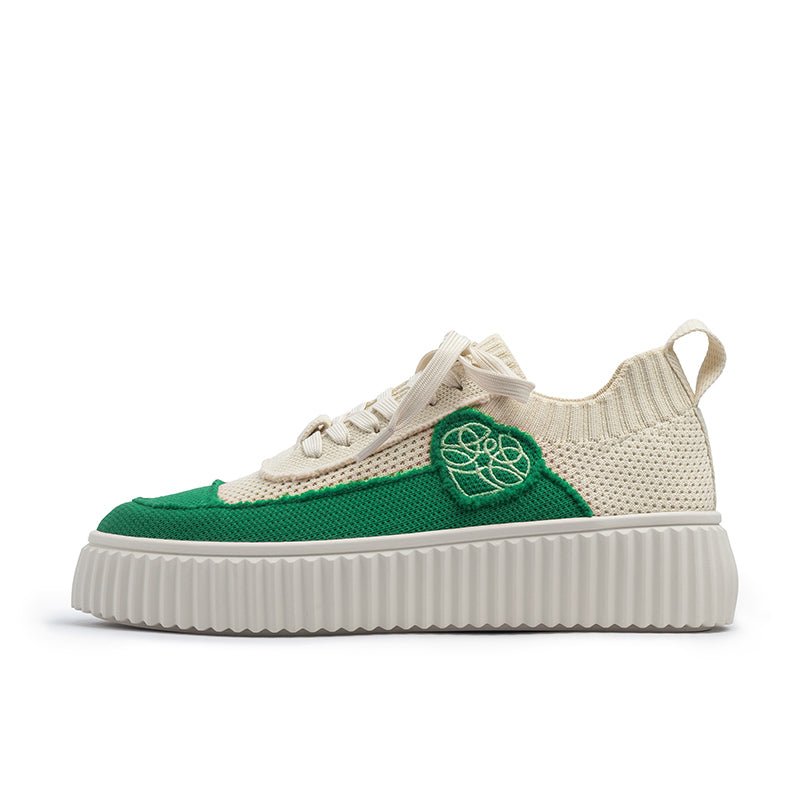 Chunky Platform Knit Sneakers – Colorblock Casual Shoes-6