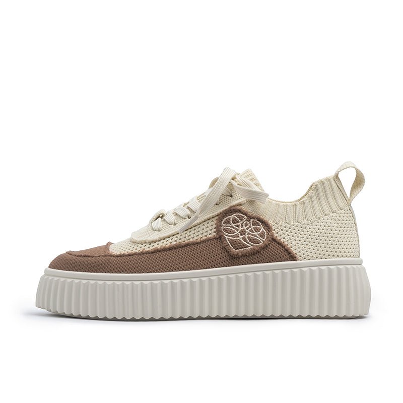 Chunky Platform Knit Sneakers – Colorblock Casual Shoes-8