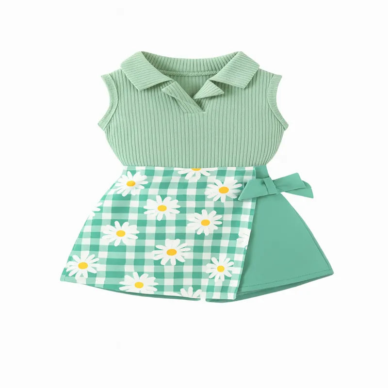 Plaid Girl Matching Set