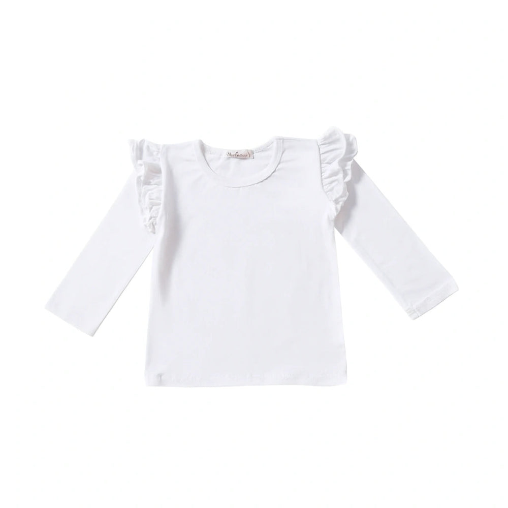Girls Frill Long Sleeve T-Shirt - fashionfairapparel