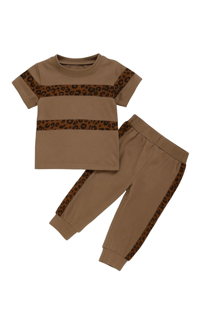 Girls Leopard Matching Set - fashionfairapparel
