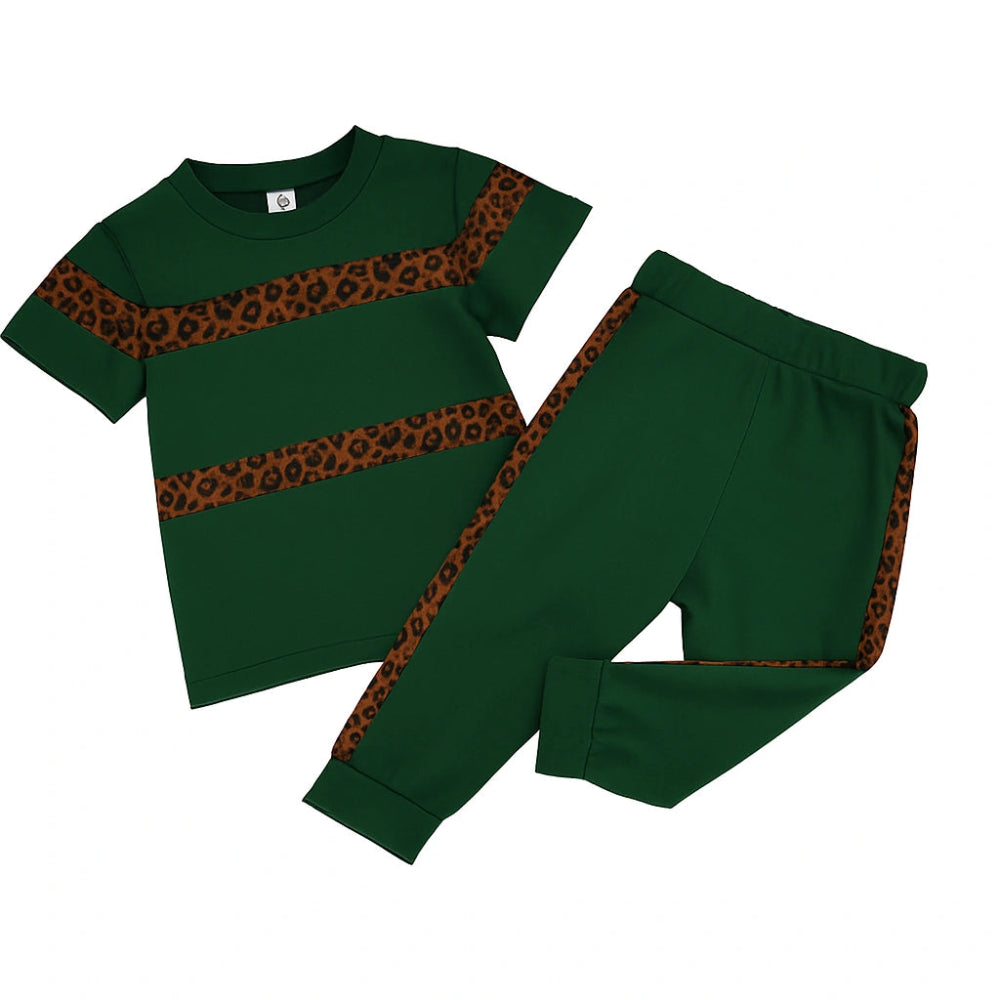 Girls Leopard Matching Set - fashionfairapparel