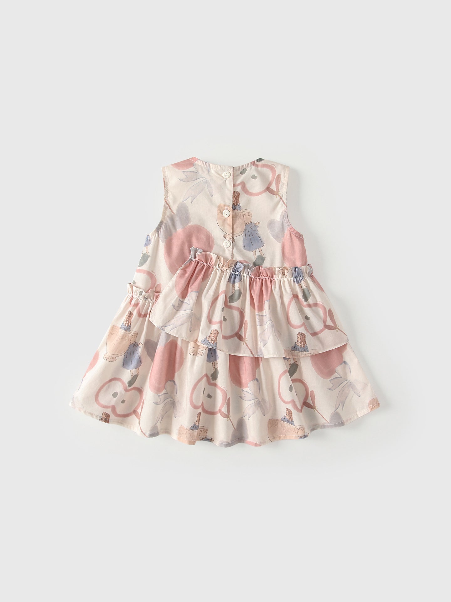 MyKids-USA® Sleeveless Cartoon Pattern Dress for Stylish Girls-1