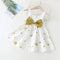 MyKids-USA® Polka Dot Pattern Sleeveless Round Collar Dress With Bow-3