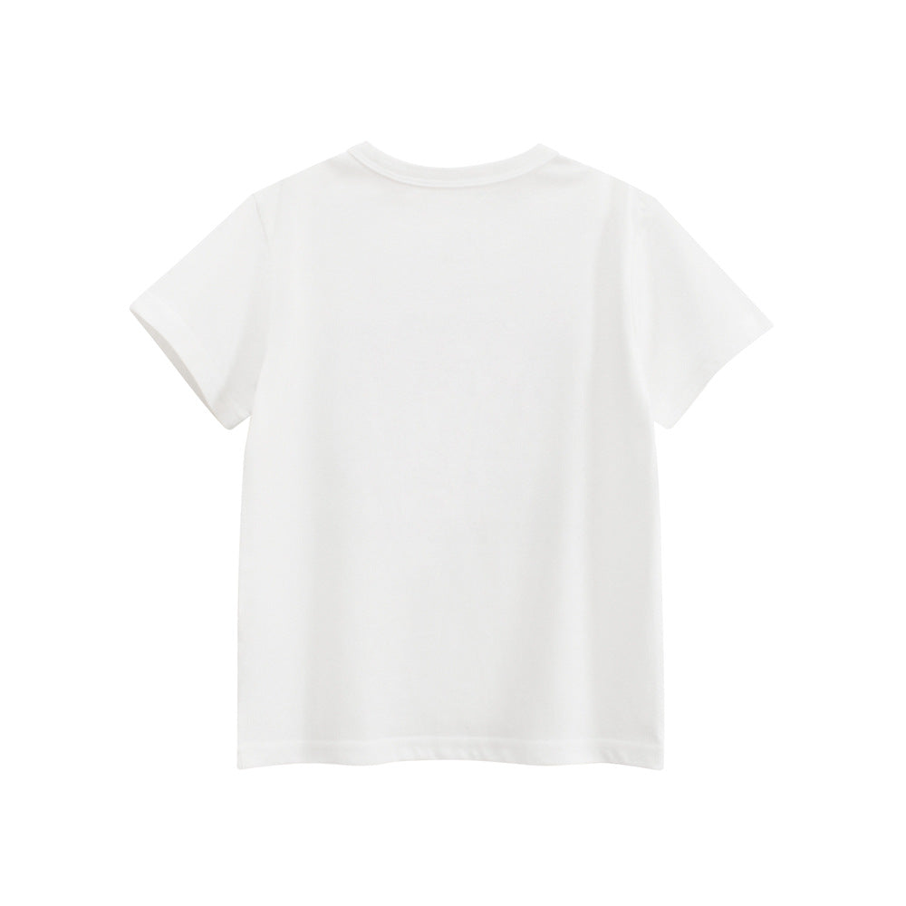 MyKids-USA® Boys’ Cartoon and Letters Pattern T-shirt in European and American Style-1