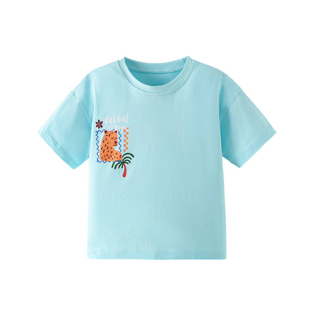 MyKids-USA® Boys’ Animals Cartoon Pattern T-shirt-0
