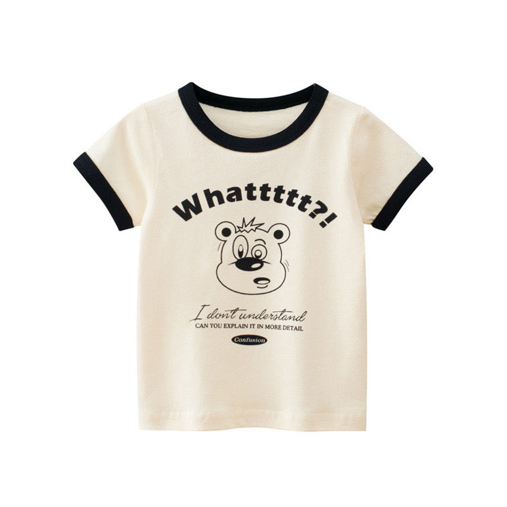 MyKids-USA® Baby Cartoon Animal Graphic Color block Neck Sleeves Tee-0