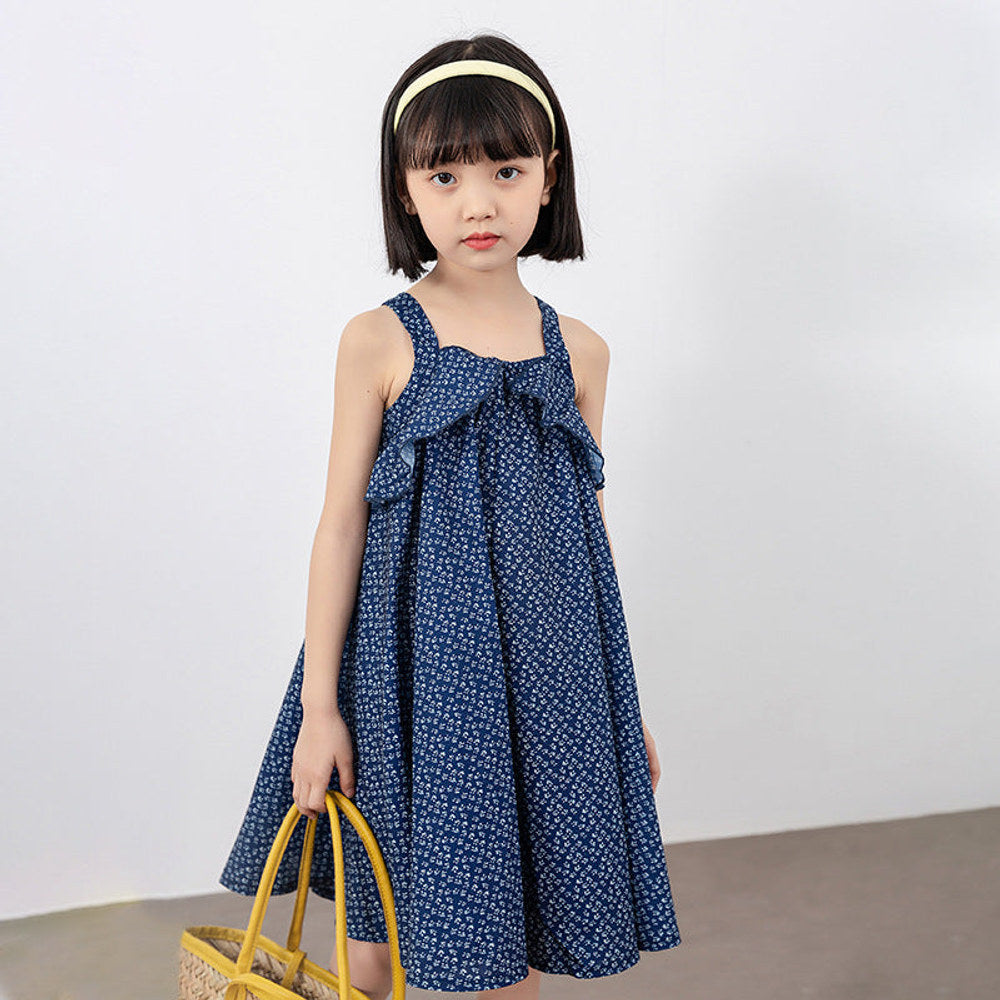 MyKids-USA® Girls Polka Dot Pattern Sleeveless Ruffle Design Dress-0