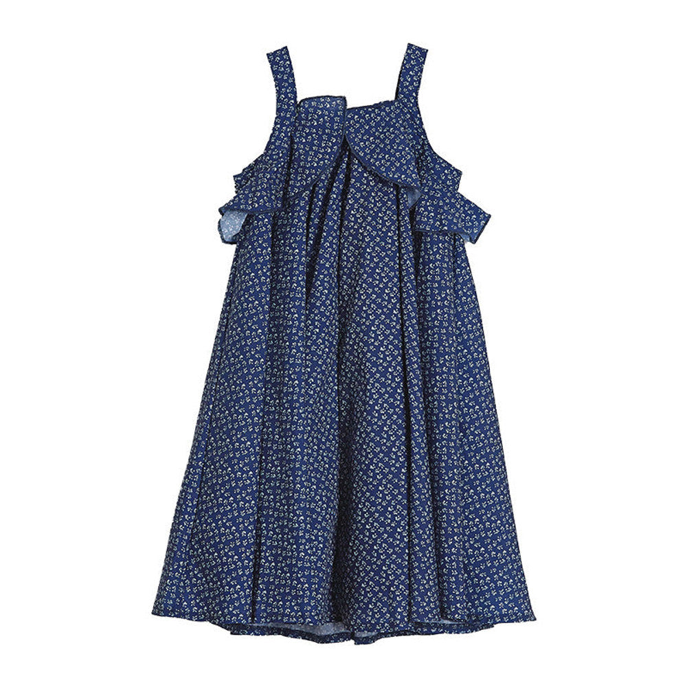 MyKids-USA® Girls Polka Dot Pattern Sleeveless Ruffle Design Dress-4