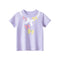 MyKids-USA® Baby Girl Solid Color Bow Tie Pattern Short Sleeve Tee-0