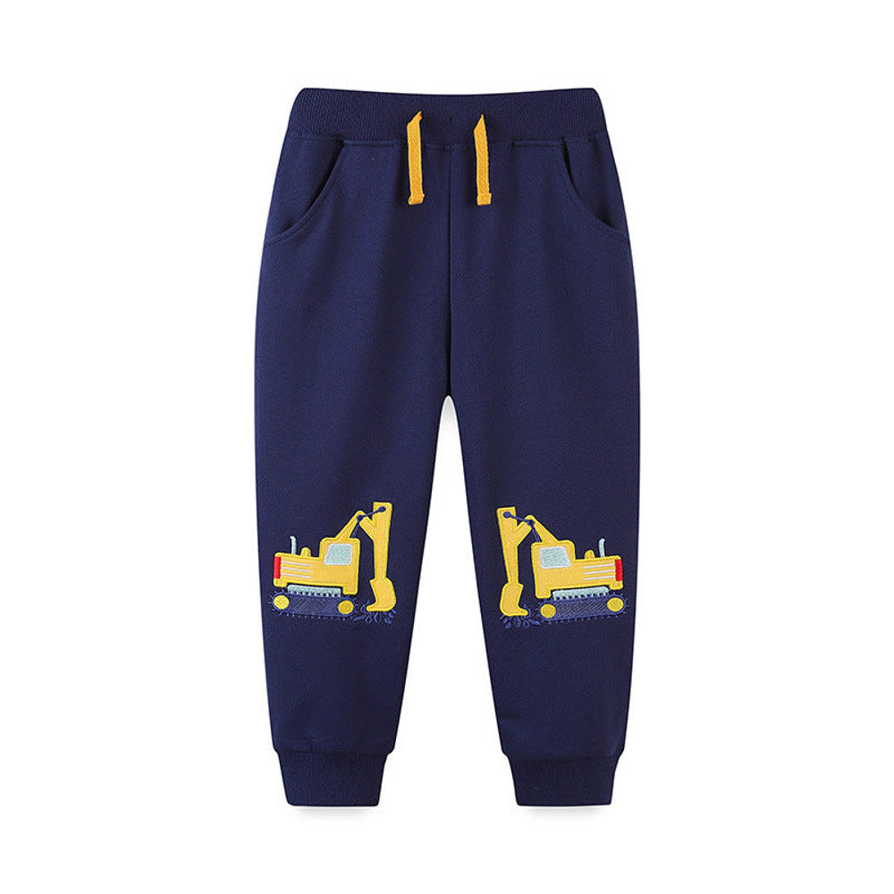 MyKids-USA® Embroidered Pattern Casual Trousers-3