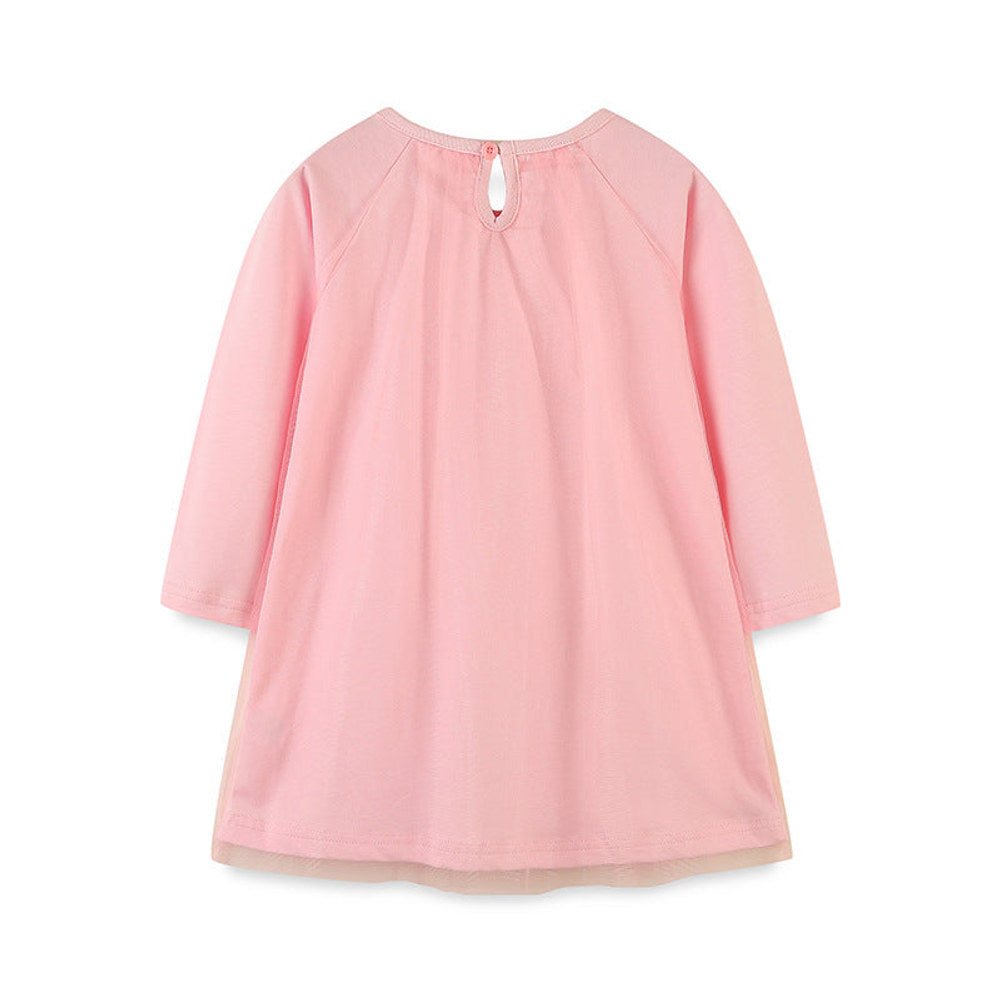 MyKids-USA® Girls’ Long Sleeve Princess Dress For Children, Baby Girls’ Exquisite Heart/Star Mesh Dress-2