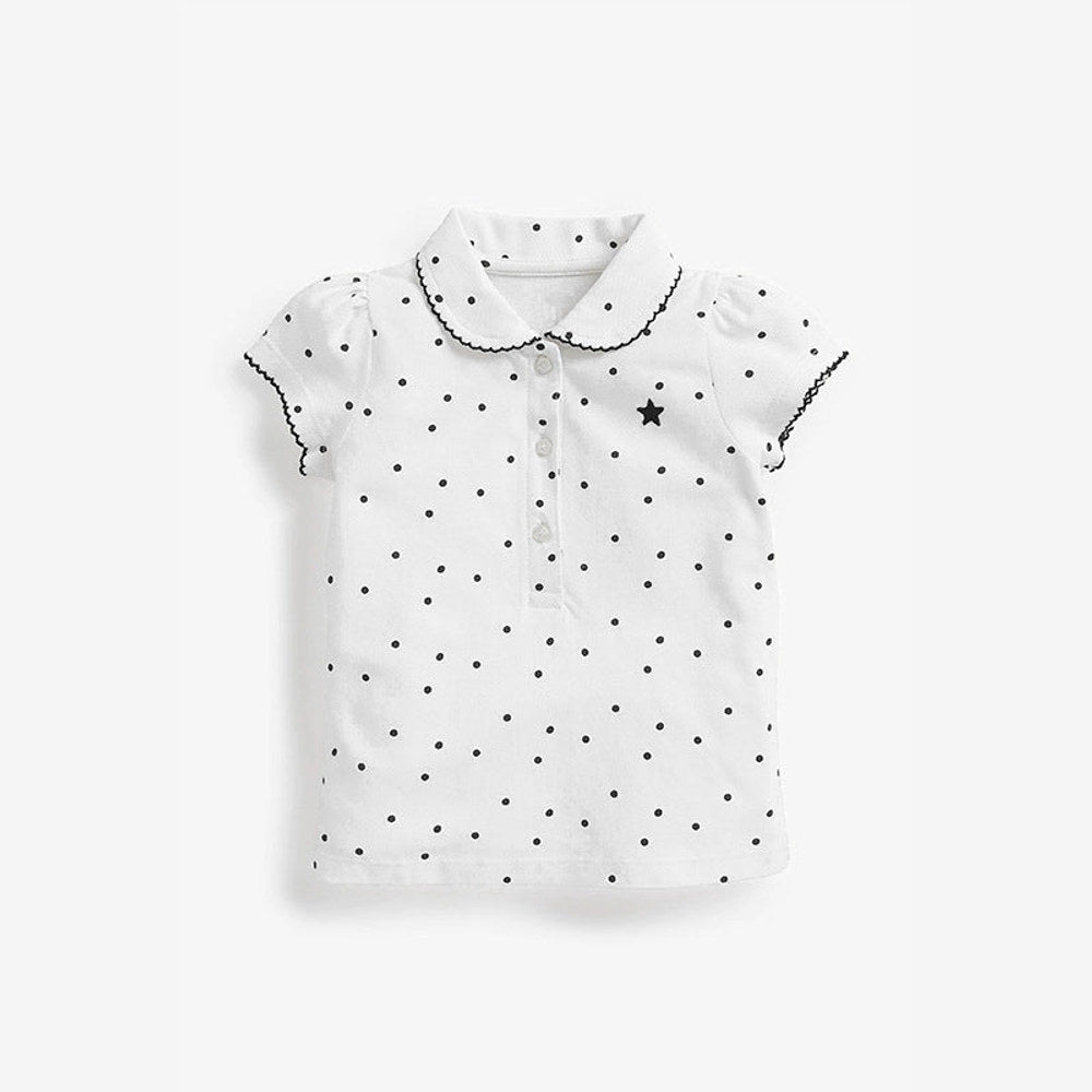 MyKids-USA® Kids’ Clothing: Collection – Collar Flip Pure Cotton Star Logo Children’s T-Shirt-1