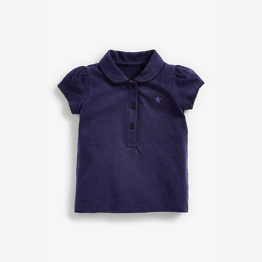 MyKids-USA® Kids’ Clothing: Collection – Collar Flip Pure Cotton Star Logo Children’s T-Shirt-3