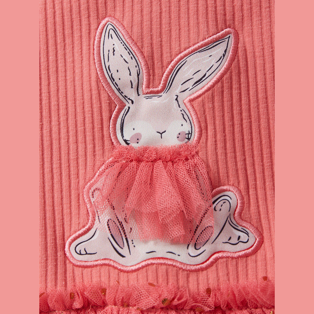MyKids-USA® Baby Girls Sleeveless Rabbit Cartoon Chiffon Dress-1