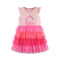 MyKids-USA® Girls Cartoon Applique Sleeveless Gradient Mesh Design Dress-0