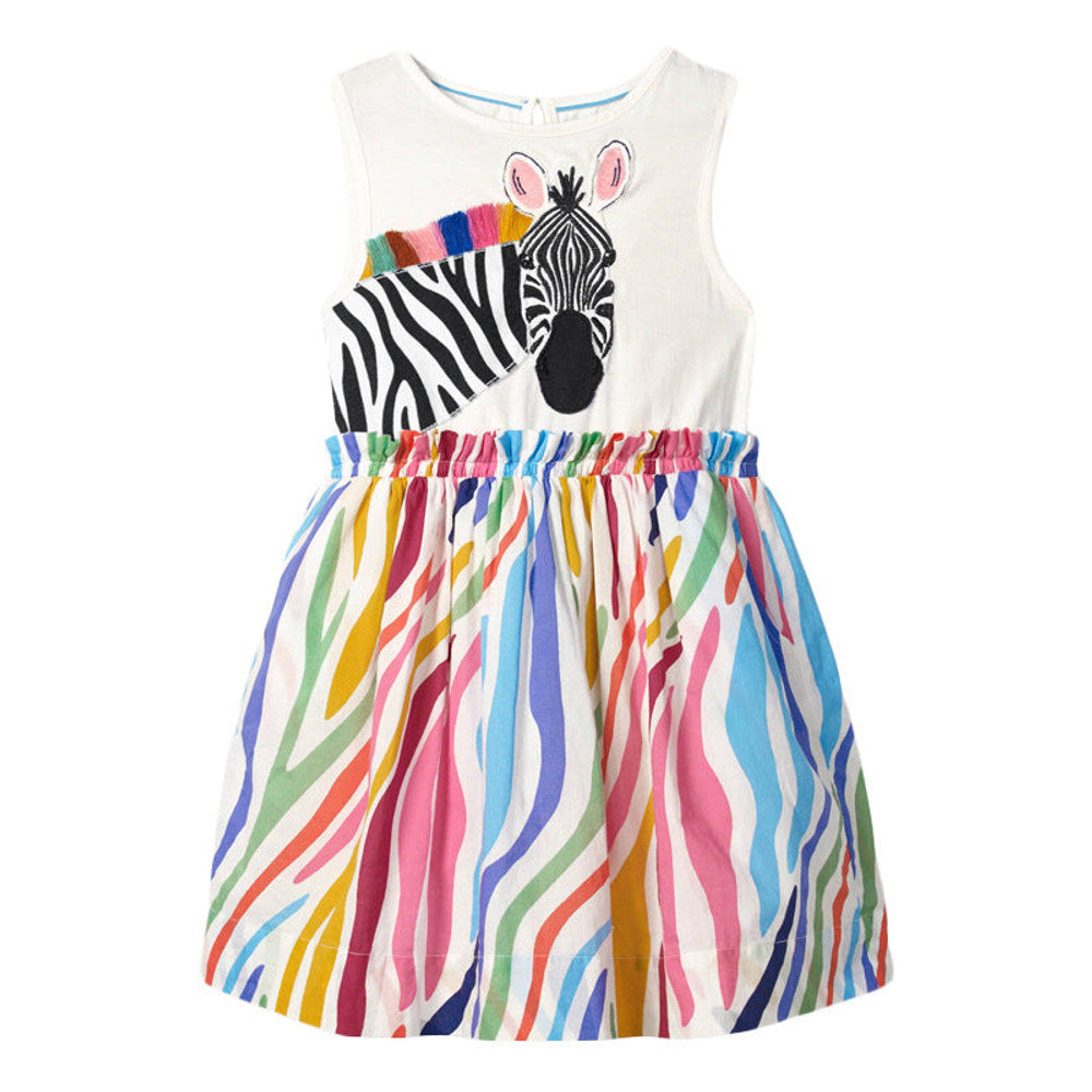 Zebra Reverie Rainbow Dress