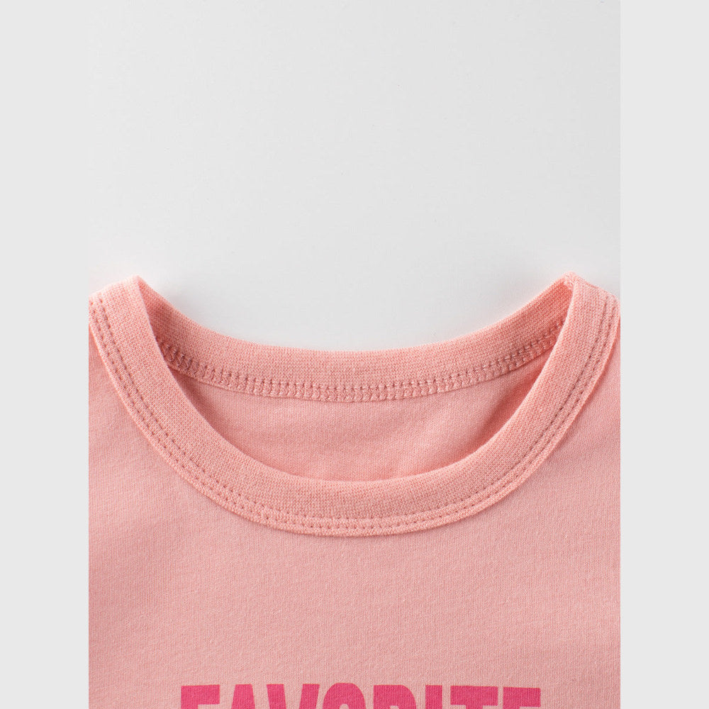 MyKids-USA® Letters Print Girls’ T-Shirt In European And American Style For-2