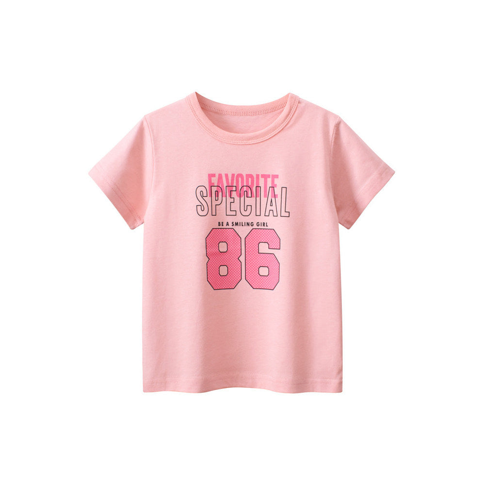 MyKids-USA® Letters Print Girls’ T-Shirt In European And American Style For-1