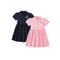 MyKids-USA® Polo Style Dress for Girls, European and American Cute Rainbow Embroidery Pattern Dress-0