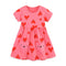 MyKids-USA® Girls Short Sleeves Red Heart Pattern Dress-0