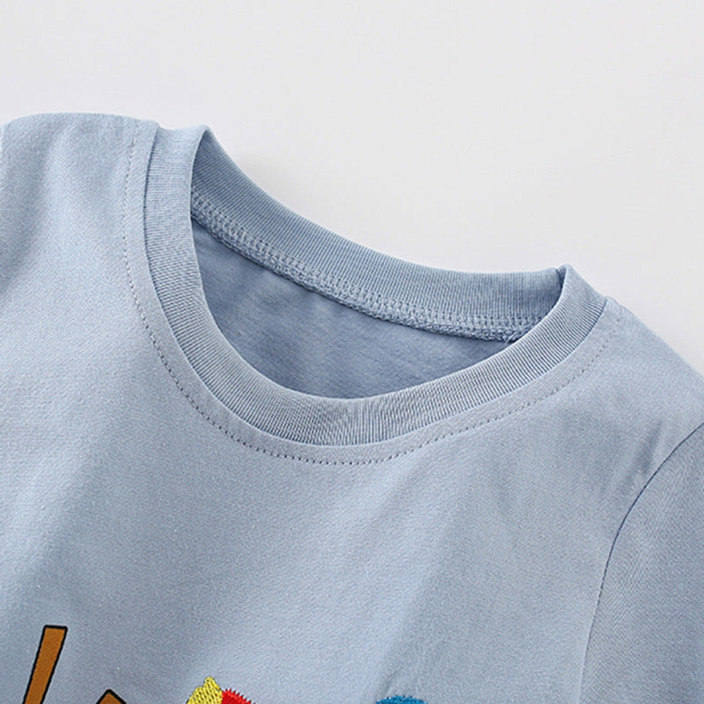 MyKids-USA® Boys’ Cartoon Animals and Farm Pattern T-shirt in European and American Style-2