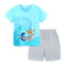 MyKids-USA® Baby Kids Cartoon Marine Animals Pattern T-shirt and Plain Shorts Casual Clothing Set for Boys-0